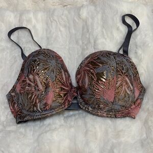 Victoria's Secret Pink and Black Floral Bra